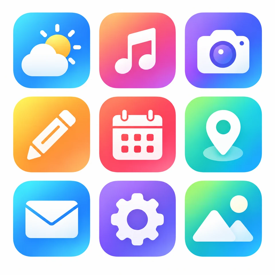 一套 9 个 app 图标