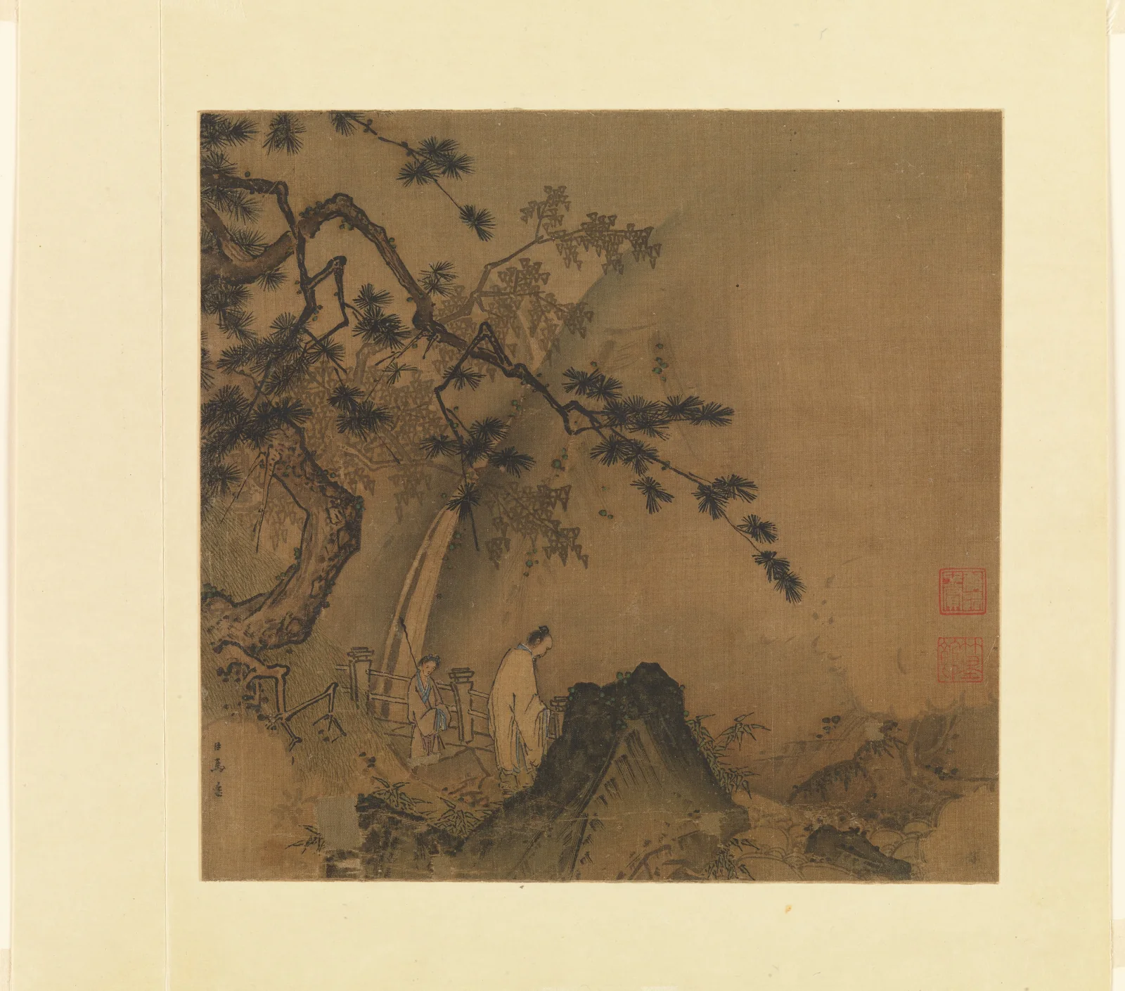马远（南宋）《高士观瀑图》