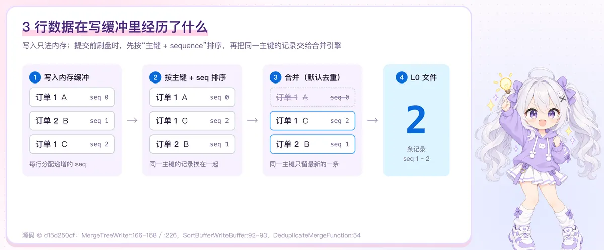 3 行数据在写缓冲里经历了什么